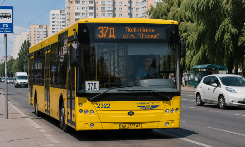 Автобус №37Д у Києві: від метро «Лісова» до Троєщини