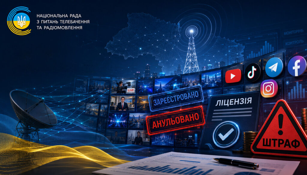 Нацрада у першій половині 2026 року: нові правила реєстрації, конкурси, санкції та позбавлення ліцензій