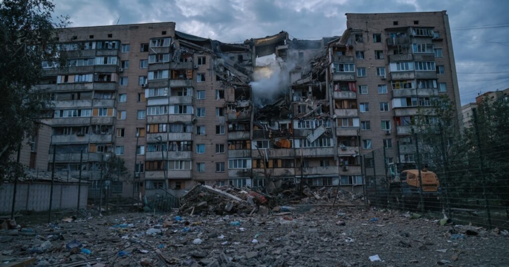 За схожим сценарієм путінської армії. Москва знову обстріляла Київ. 9 жертв. Рятувальники розшукують людей під уламками.