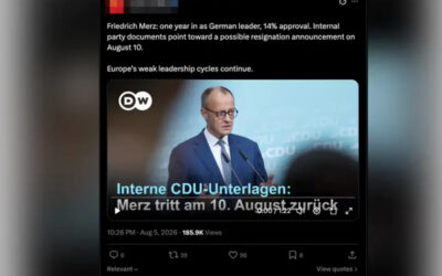У Німеччині вважають, що Росія причетна до фейкового відео DW про відставку Мерца