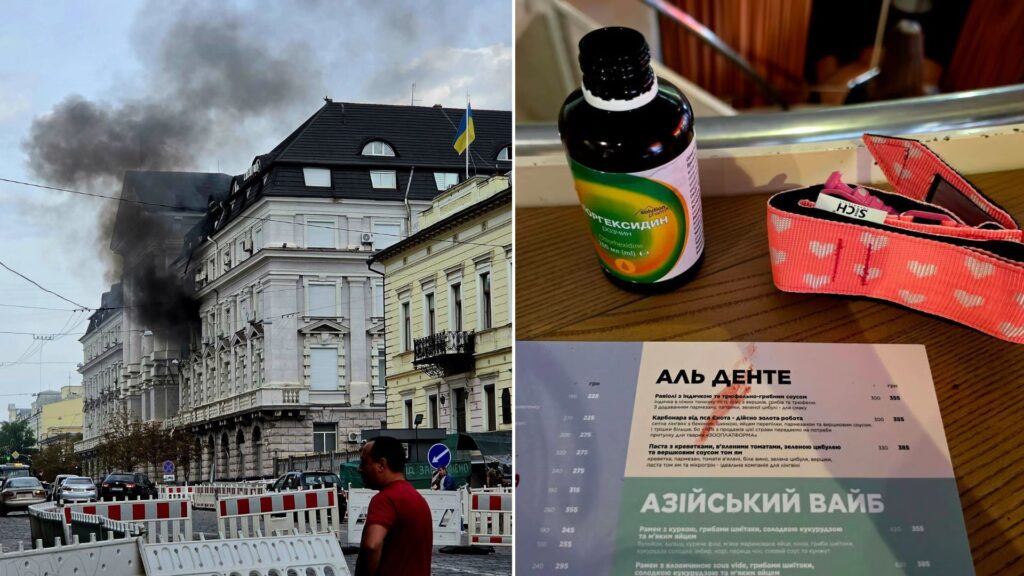 Кореспондентки Юлія Суркова і Крістіна Бердинських надали екстрену допомогу пораненому під час ракетного удару по Києву.